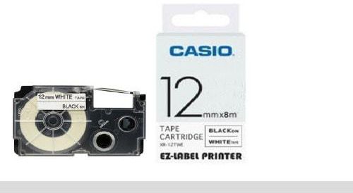 Casio Xr12we Label Tape Cartridge 12mm
