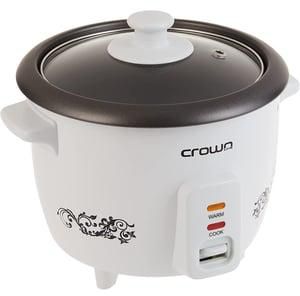 Crownline Rc-168 Rice Cooker W/ Steamer, 220-240 V, 50/60 Hz, 300 W, Cooking Capacity 0.6L, Volume Capacity 1.0 L, White