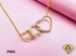 3Diamonds Pendant Necklace For Women Gold Plated