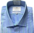 Hawes & Curtis Men's Formal Non Iron Blue & Green Multi Stripe Slim Fit Shirt - Single Cuffs