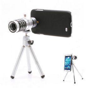 12x Zoom Telescope Camera Lens   Tripod   Hard Plastic Case for Samsung Galaxy S IV S4 i9500 i9505