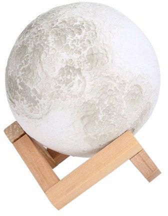 مصباح طاولة ليلي LED على شكل القمر ثلاثي الأبعاد أبيض 15Ø³Ù†ØªÙŠÙ…ØªØ±
