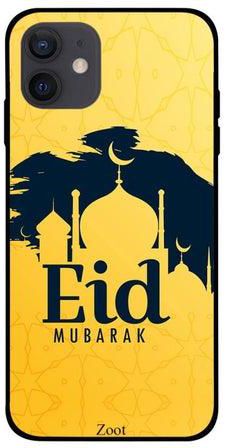 Eid Mubarak Printed Case Cover -for Apple iPhone 12 mini Yellow/Black Yellow/Black