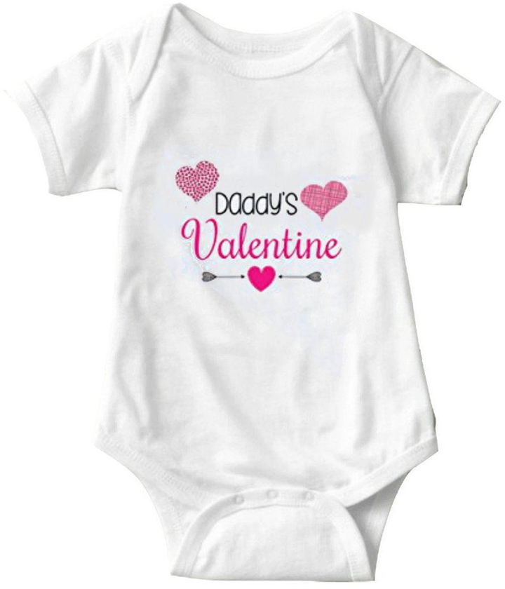 Daddy's Valentine Onesie - White - Babystore.ae