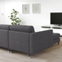 LANDSKRONA 3-seat sofa - with chaise longue/Gunnared dark grey/metal