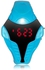Unisex Digital LED Watch Cobra Triangle Dial Silicone Sports Wristwatch