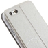 Arc Lines Leather Stand Cover for iPhone 6 with Card Slots – White