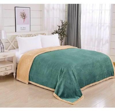 Sarah Bed Blanket Combination Green/Beige 220x200cm