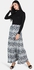 Casual Knitted Skirt Black/Grey/White
