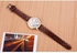Duoya Ladies Girls Women Leather Small Dots Big Digital Quartz Wrist Watch -Brown