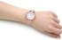 ساعة يد جياني تي بار بعقارب طراز AR11320 - مقاس 32 مم - لون ذهبي وردي للنساء