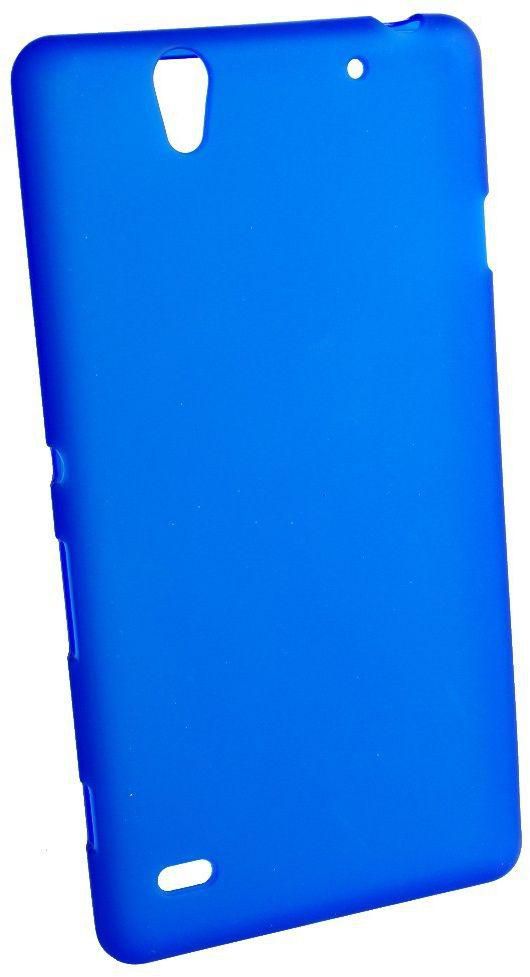 كفر حماية بلاستيك طري لون أزرق لجوال سوني إكسبيريا سي4 - Blue Color TPU Case for SONY Xperia C4