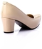 Heeled Shoes- Shiny Leather - Beige - C.1