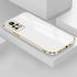 For Infinix Note 11 Pro/Note 11S Back Cover Luxury 6D Plating Frame Shiny Cases -White