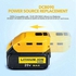 DCB090 Battery Adapter Converter Battery Power Source with Dual USB for Dewalt 20V Max 18V Lithium-Ion Batteries