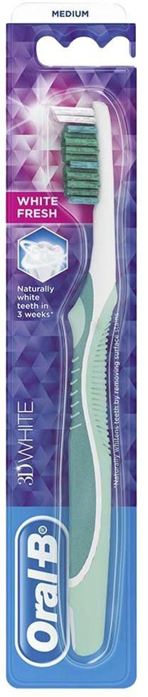 Oral-B - 3D White Fresh 40 Medium Toothbrush - Assorted- Babystore.ae