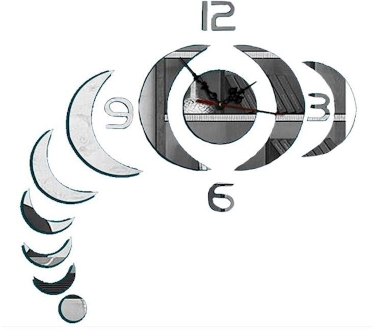 3D Acrylic Material Removable Wall Clock White