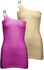 Silvy Set Of 2 Casual Dress For Women - Fuchsia / Beige, X-large