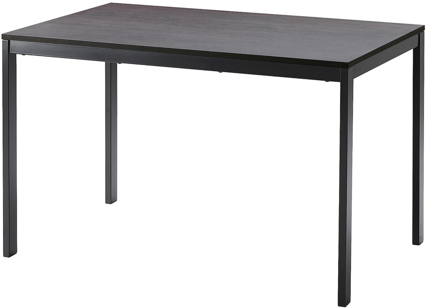 VANGSTA Extendable table - black/dark brown 120/180x75 cm