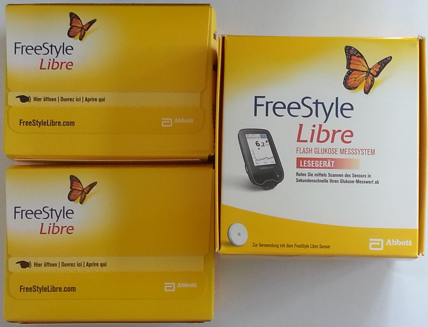 Abbott FreeStyle Libre Starter Kit Glucose Monitor-1 Reader and 2 Sensors
