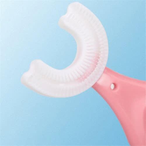U-shaped Kids Toothbrush With Special Brush Head - Pink