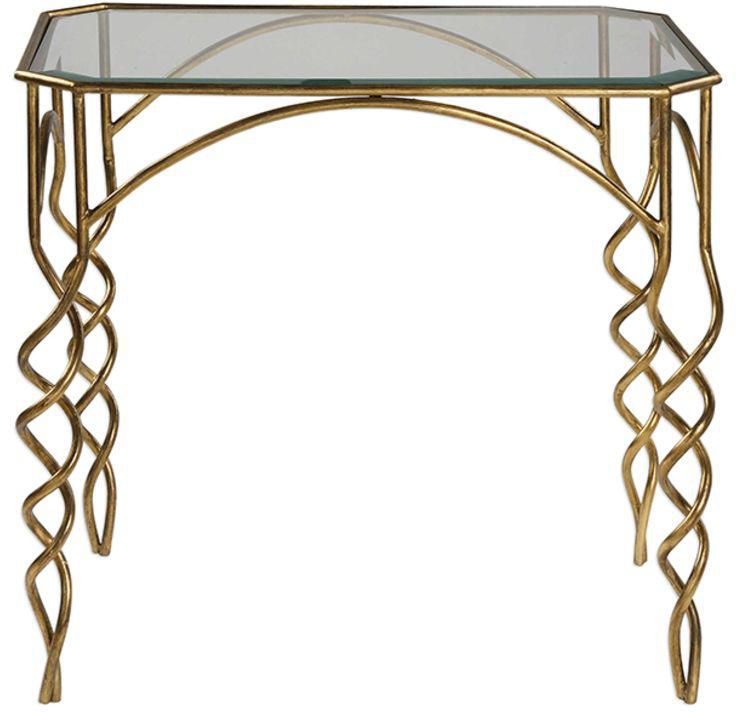 Lora End Table Gold 28 inch