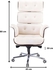 Get Modern Genive Faux Leather Office Chair, 80×45×50 Cm - Off White with best offers | Raneen.com