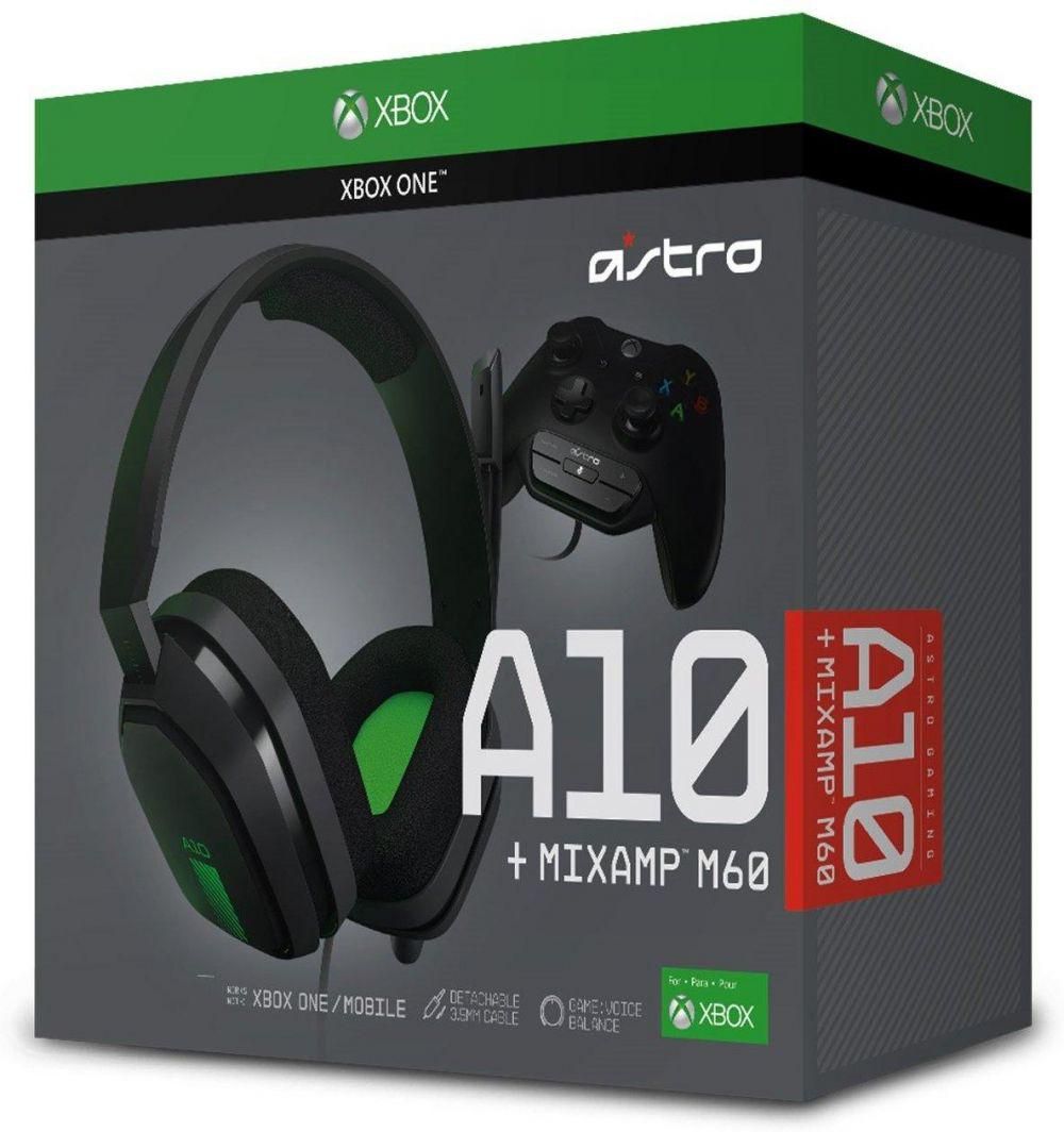 ASTRO Gaming A10 Gaming Headset + MixAmp M60 - Green/Black - Xbox One/Mobile