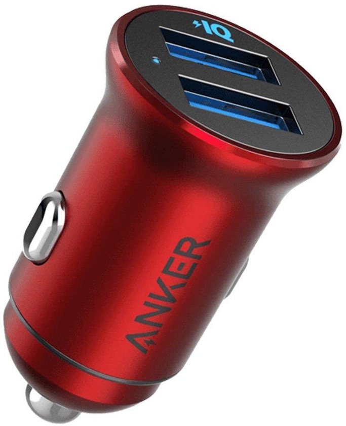 Anker Car Charger  PowerDrive 2 Alloy, Red