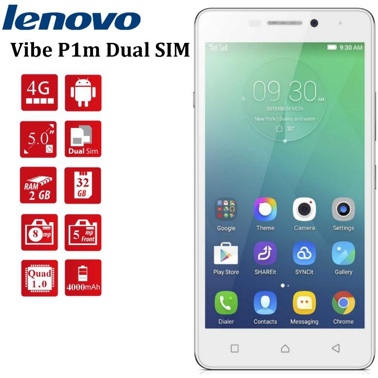 Lenovo Mobile Vibe P1m Dual Sim (White)