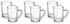 6-Piece Coffee Mug Set Clear 90ml