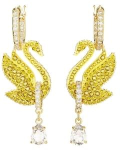 Swarovski Swan Iconic Drop Earrings 5647543 Yellow