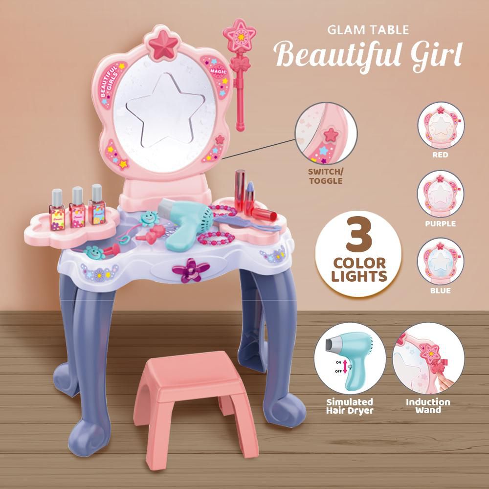 [Sound &amp; Light] Play at Home Glam Dressing Table Beautiful Girl Magic Wand