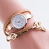 Fashion Women's Three Circle Winding Bracelet Strap Quartz Wrist Watch Gold