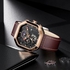 Sporty Waterproof Quartz Men's Watch-Lige Designer Watches - Brown & Gold