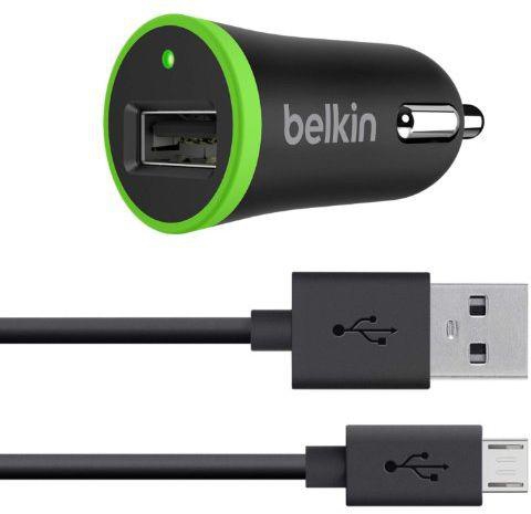 Belkin Car Charger with 4-foot Charge Sync Micro USB Cable, Black [BL-MOB-M668-CC-DUAL-mUSB-BLK]