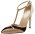 Women's Pointed Toe Rhinestone Decor High Heel Shoes White/Gold