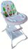Generic Foldable Baby Feeding Chair - Brown & White