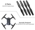4-Piece CW CCW Foldable Propeller Blade Set For RC Drone 16x7x2centimeter