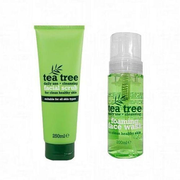 Tea Tree Pure Tea Tree Cleansing Facial Scrub & Foaming Face Wash