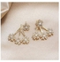 1 Pair of Simple Rhinestone Flower Sweet Drop Earrings