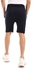 Kady Side Pockets Shorts With Unfinished Thigh Trims - Navy Blue