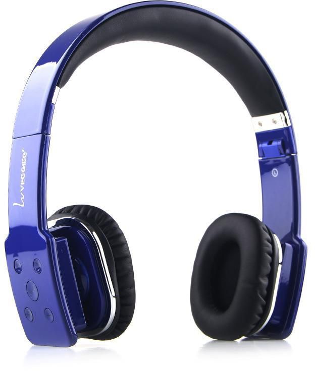 VEGGIEG V8100 Foldable Bluetooth V4.0 + EDR Wireless Stereo Headset Anti-noise LED Light Indication Purple