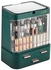 Makeup Organizer with LED Mirror, Large Capacity Dust and Water Proof Cosmetic Organizer with Drawers for Cosmetic Display (Green)