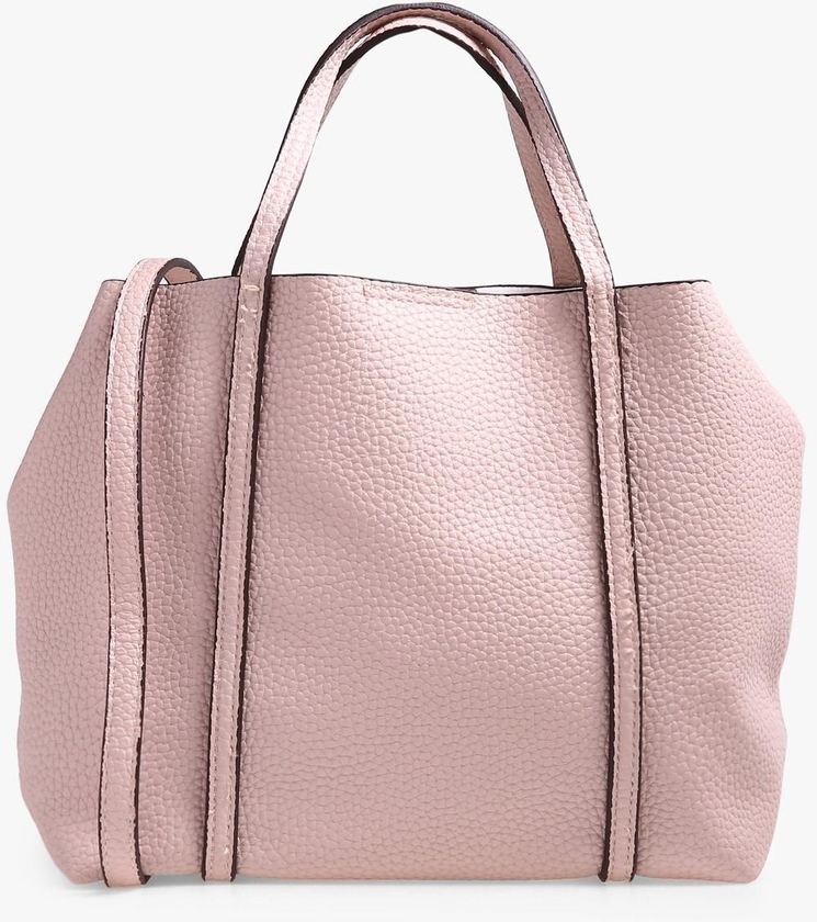 Light Pink Pebbled Cross-Body Bag