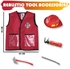 Kidwala fireman costume dress up set, red vest &amp; red hat  firefighter outfit with realistic Rescue tool accessories  firefighter educational costume for boys &amp; girls