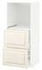 METOD / MAXIMERA خزانة للفرن بدرجين, أبيض/Ringhult رمادي فاتح, ‎60x60x140 سم‏ - IKEA
