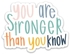 Yoou are Stronger than you Know, Positive Mindset Laptop Stickers, Waterproof Phone Stickers- Gifts For Her, gifts for Him, Phine case Stickers, Peel and Stick, Stickers for Laptop