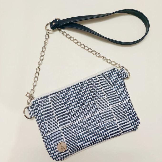 Patch Bags Leather White&blue Cross Body Bag - White