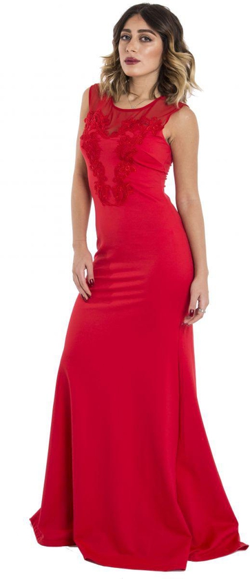 بروجريس فستان نسائي طويل ، مقاس 10 ، احمر ، E16001